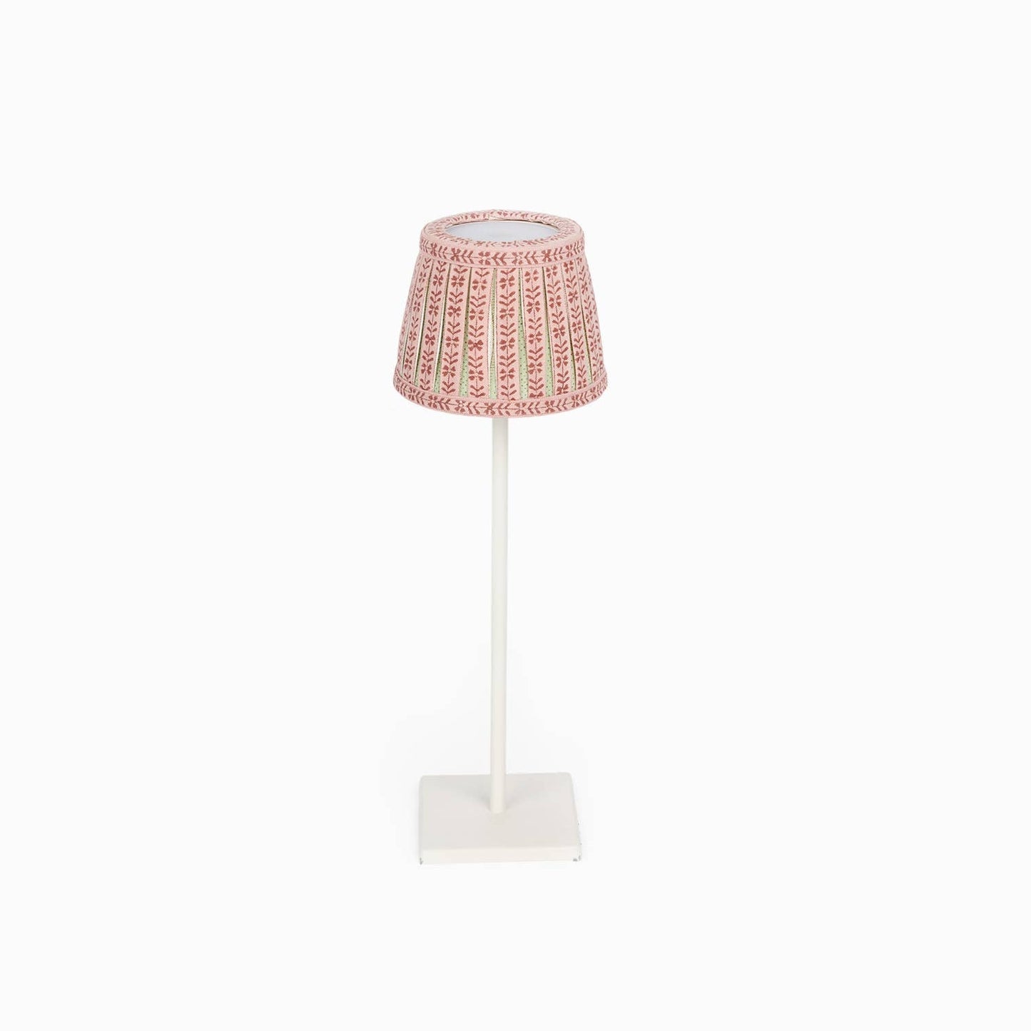 Block Printed Lampshade Cover - Mint Rose Rhea - Curated Home Decor