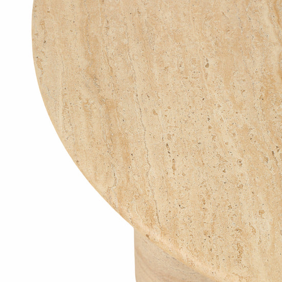 32 In. Ivory Concrete Round Minimalist Coffee Table Design