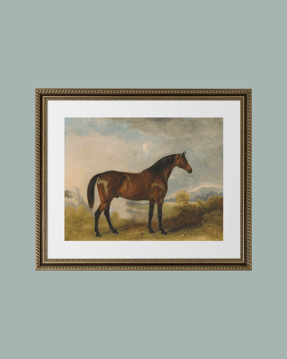 
                  
                    Bay Horse in a Field Antique Art Print: 5x7 - Curated Home Decor
                  
                