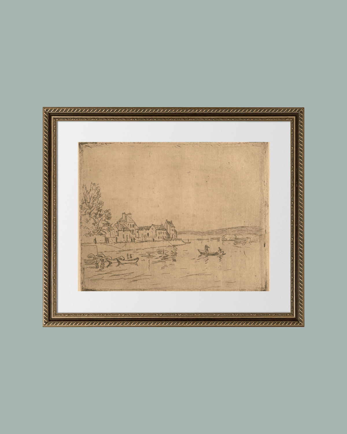 
                  
                    On the Banks of the Loing Antique Art Print: 5x7 - Curated Home Decor
                  
                