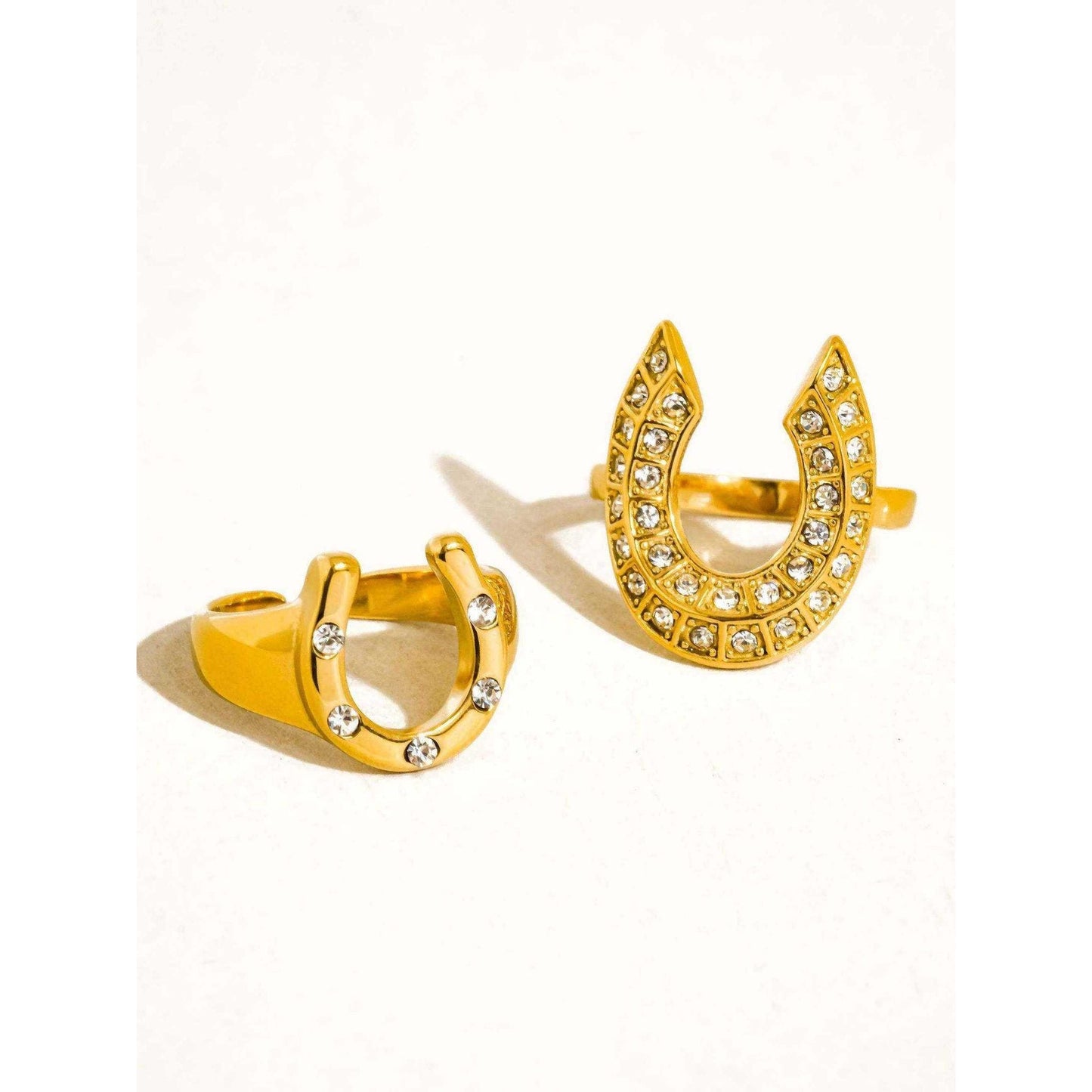 
                  
                    18K Gold Non - Tarnish Horseshoe Ring - Curated Home Decor
                  
                