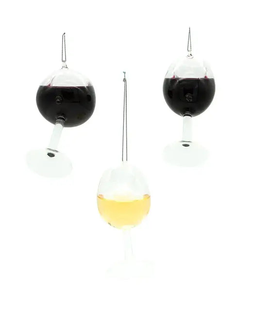 4"GLASS WINE GLASS ORNAMENT - Curated Home Decor