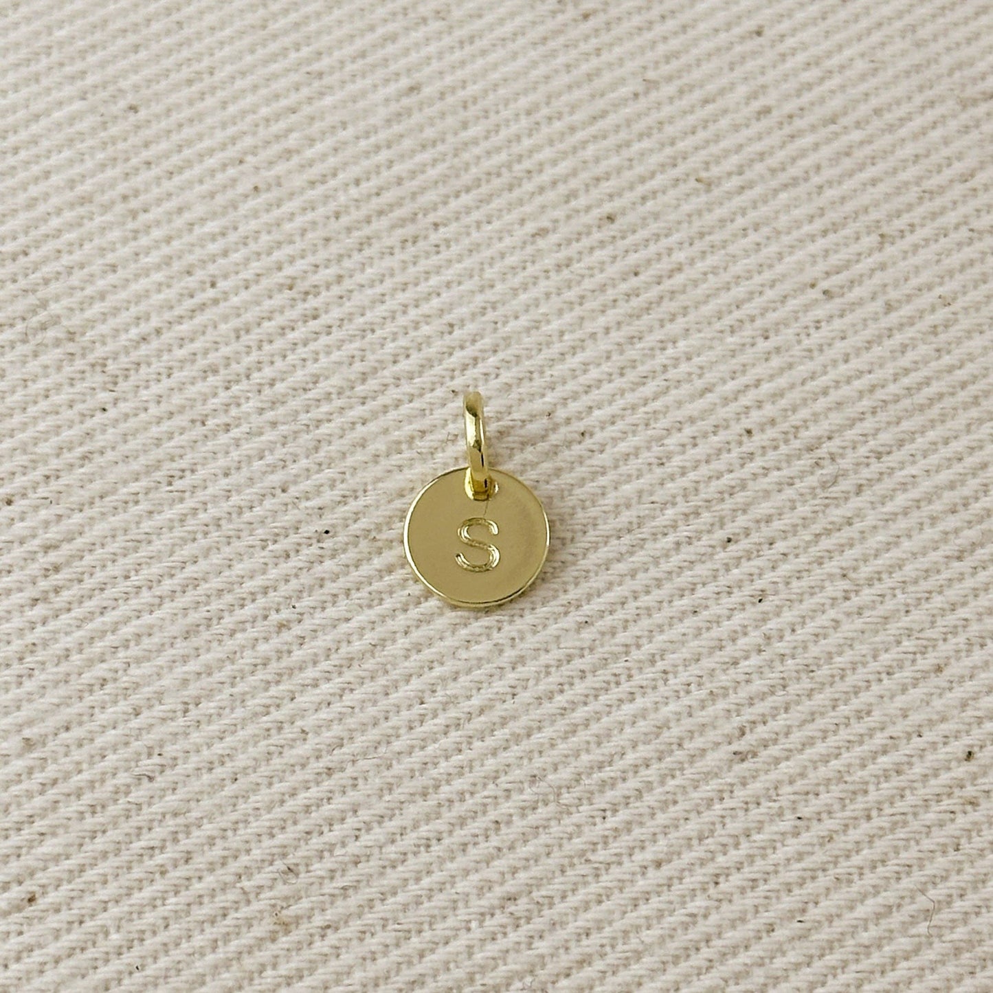 18k Gold Initial Charm — Letter S - Curated Home Decor