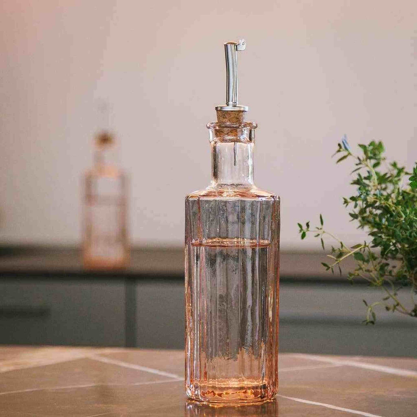 
                  
                    Blush Pink Oil Bottle Recycled glass - Curated Home Decor
                  
                