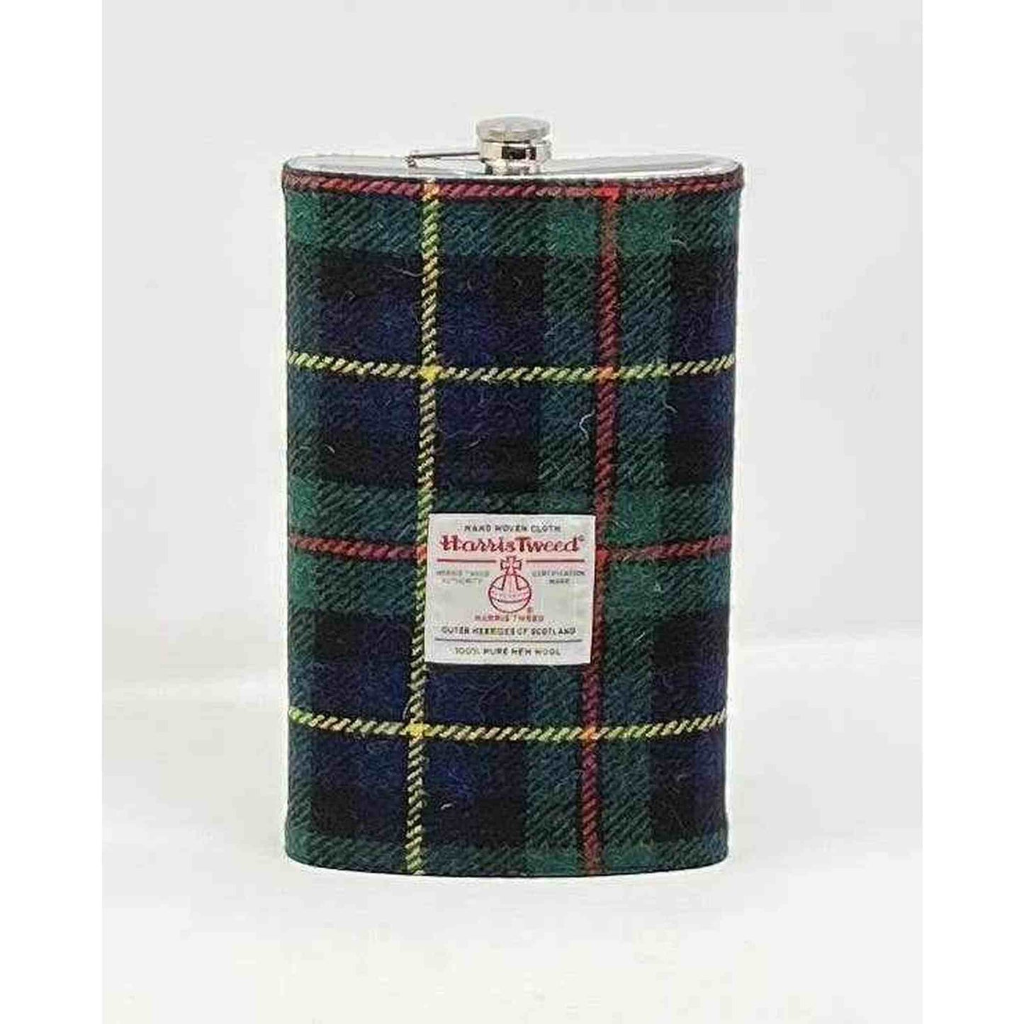 Novelty Gigantic Harris Green Plaid Tweed Hip Flask 64oz - Curated Home Decor