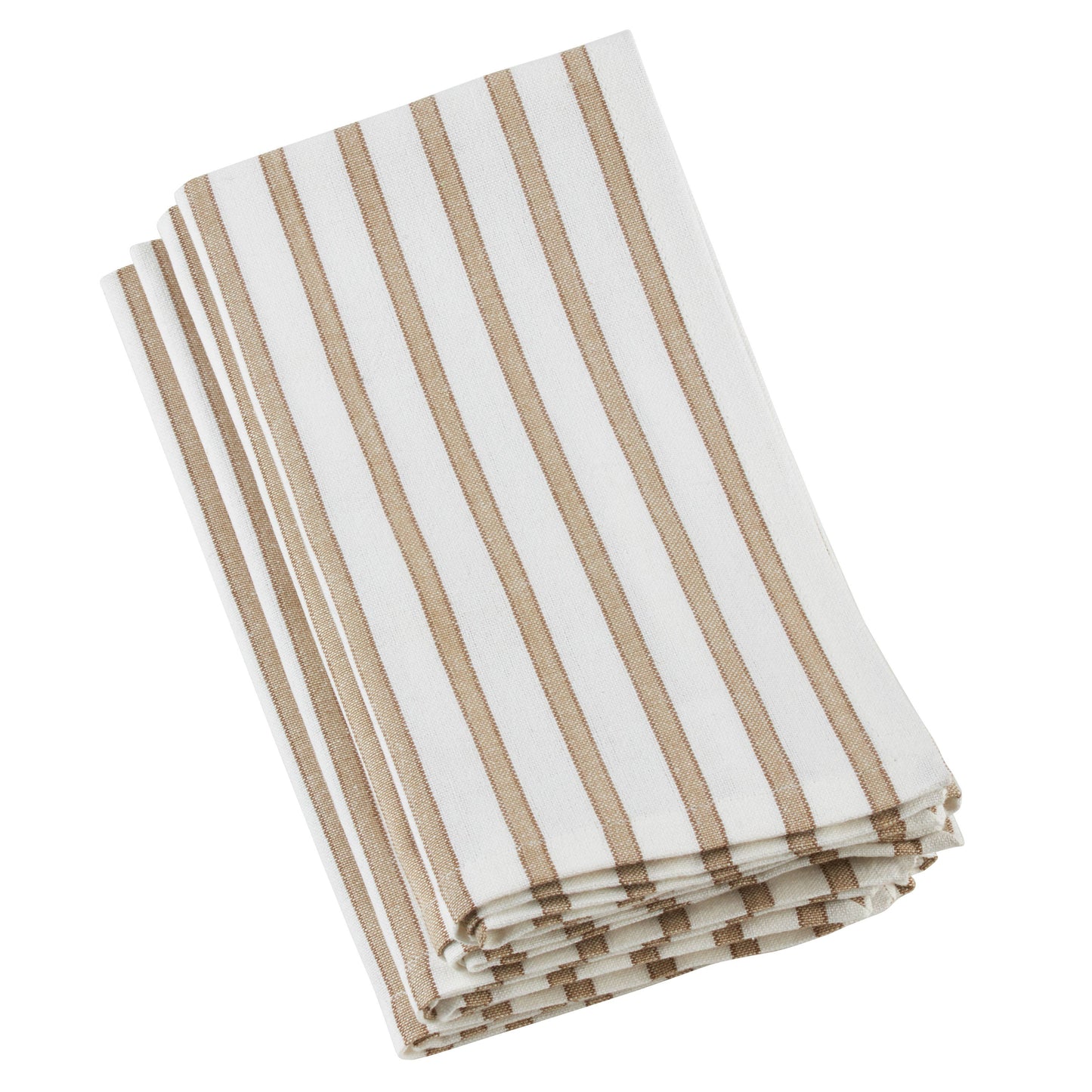 Striped Design Napkin - Set of 4: Natural - Curated Home Decor