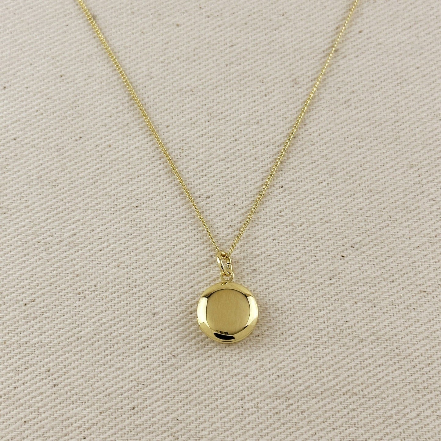 18k Gold Filled Round Locket Necklace - Curated Home Decor