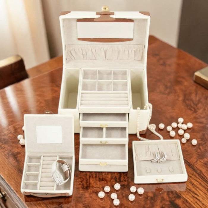 
                  
                    Ivory Leather Jewelry Box - Curated Home Decor
                  
                