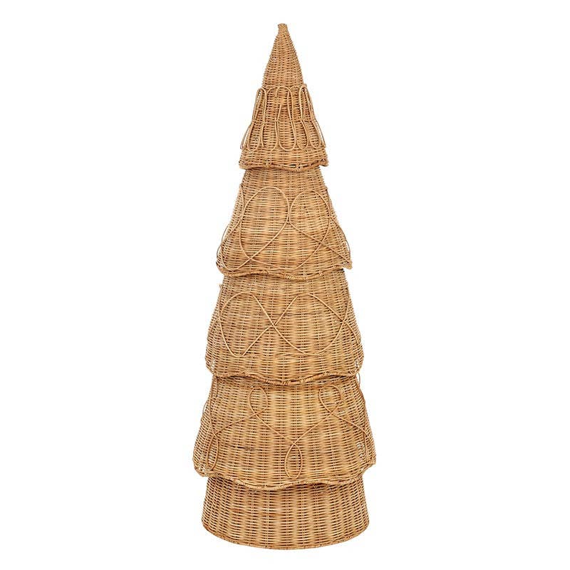 
                  
                    Natural Rattan Tiered Christmas Trees, Set of 2 - Curated Home Decor
                  
                