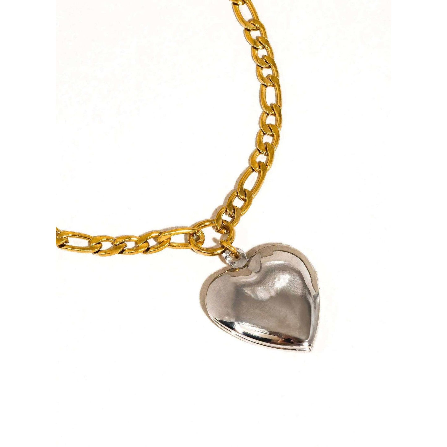 
                  
                    Heidi 18K Gold Non - Tarnish Two Tone Heart Locket Necklace - Curated Home Decor
                  
                