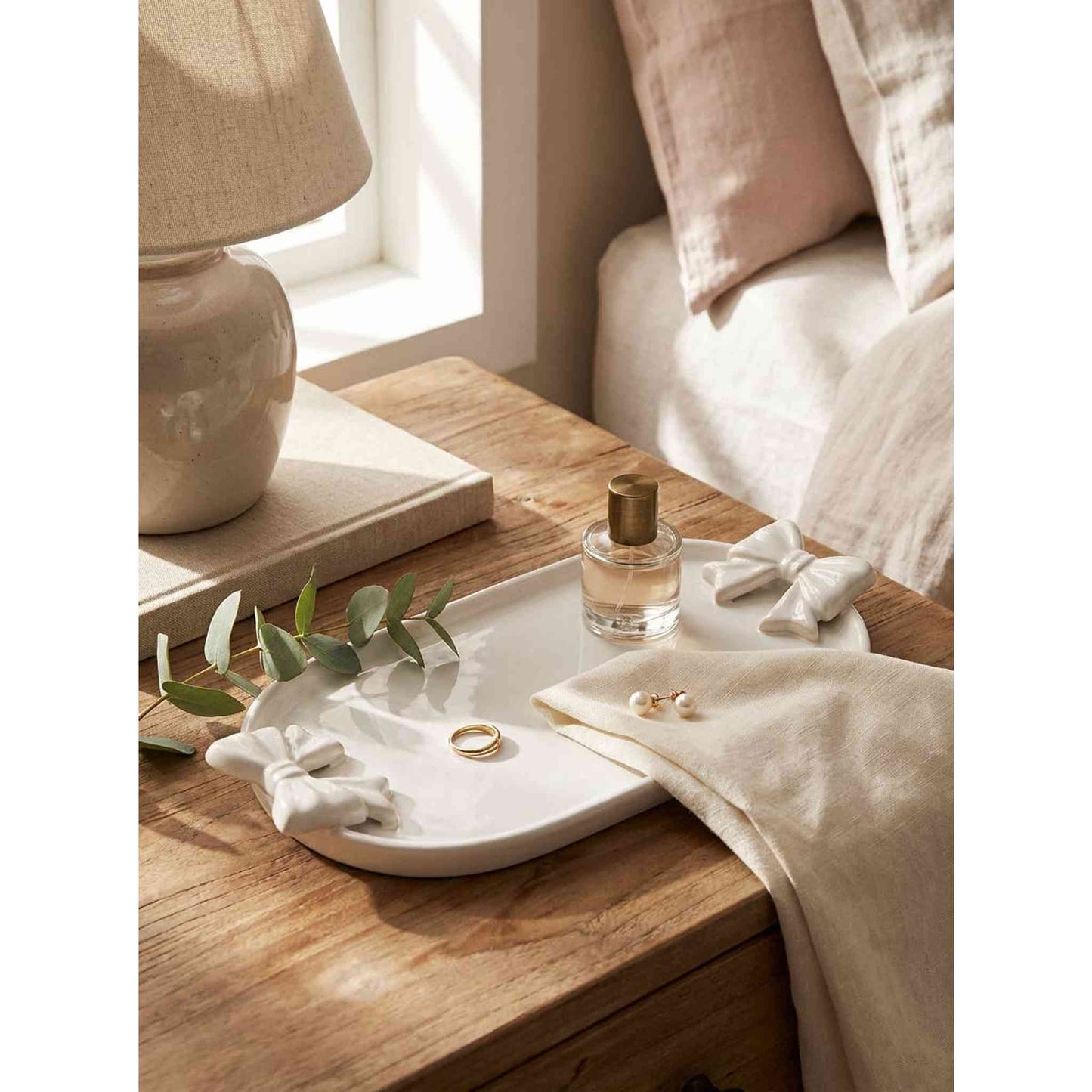 
                  
                    Ceramic Bow Trinket Tray - Curated Home Decor
                  
                