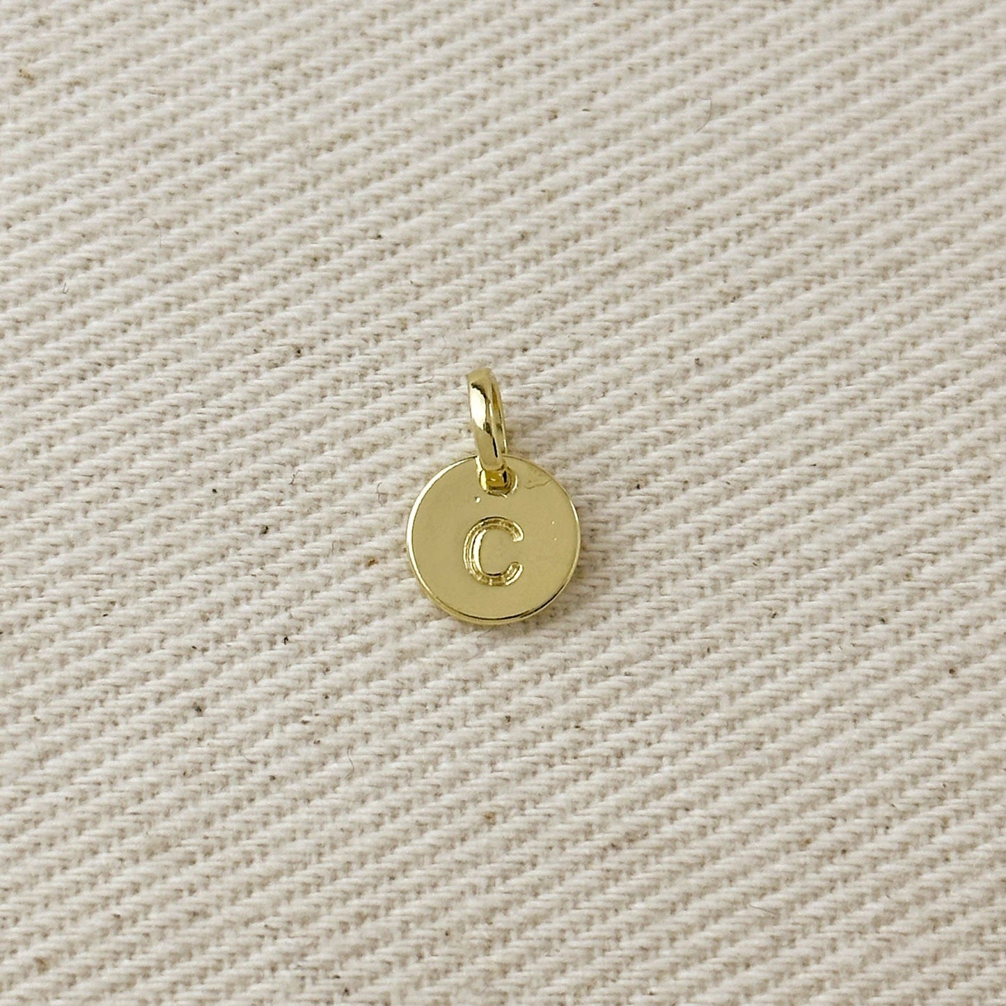 18k Gold Initial Charm — Letter C - Curated Home Decor