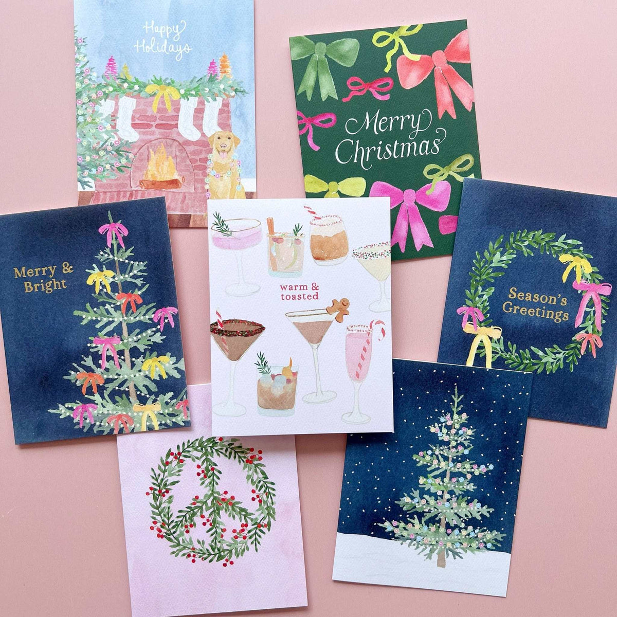 
                  
                    Merry Christmas Bows Greeting Card - Curated Home Decor
                  
                