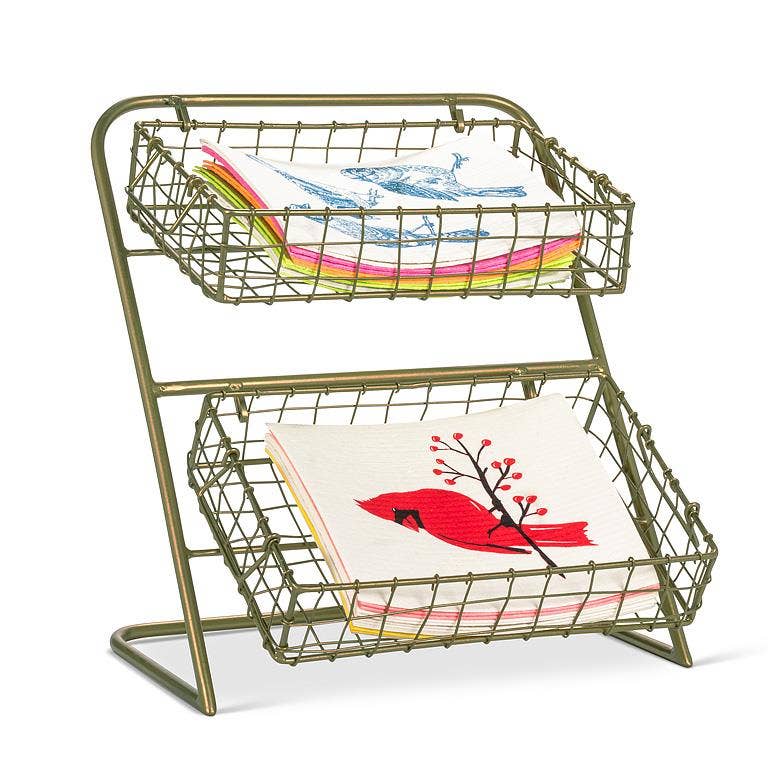Metal storage stand with two trays, 14 inch, photo 2
