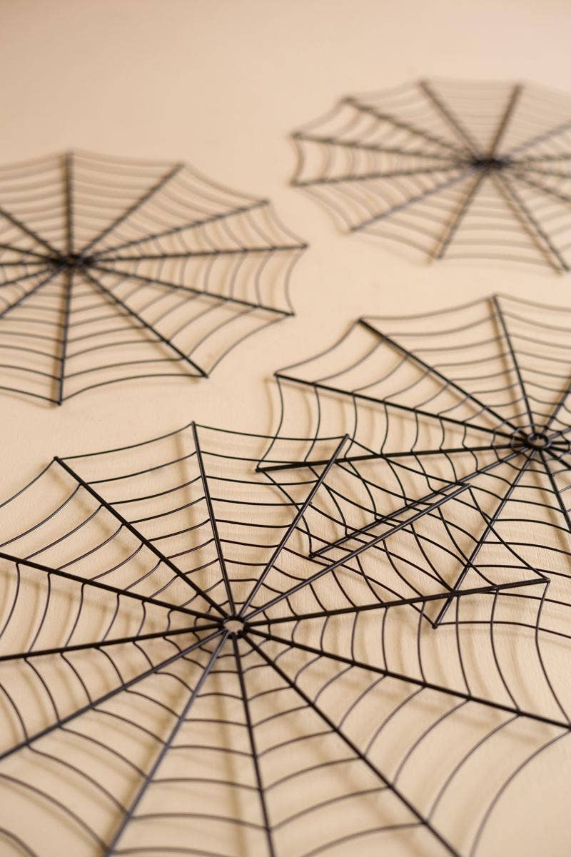 
                  
                    Black Wire Spider Web Placemats, Set of 4 - Curated Home Decor
                  
                