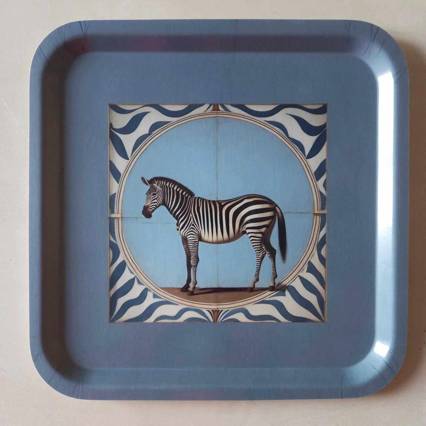 
                  
                    Zebra Square Tray - Curated Home Decor
                  
                