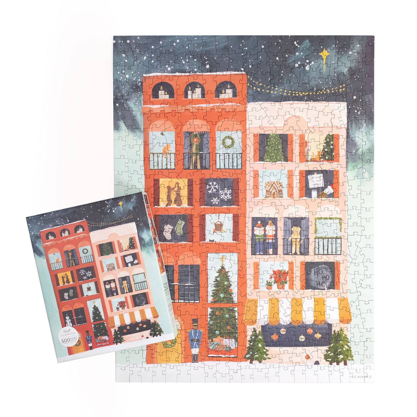 1canoe2 | One Canoe Two Paper Co. - Christmas in the City - 500 Piece Jigsaw Puzzle - Curated Home Decor