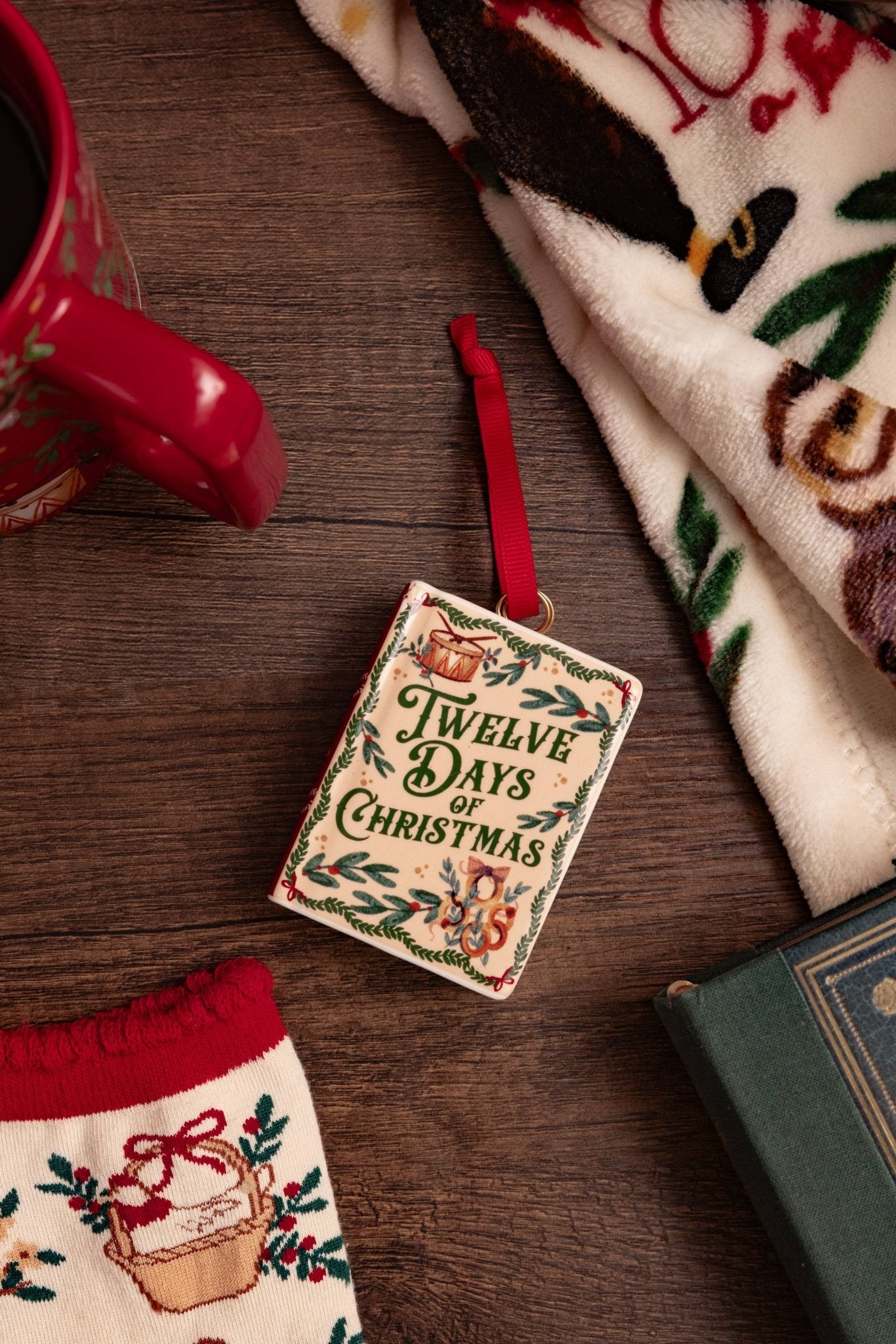 Ceramic Book Ornament, Twelve Days of Christmas (Pre-Order: Ships Sept) - Curated Home Decor