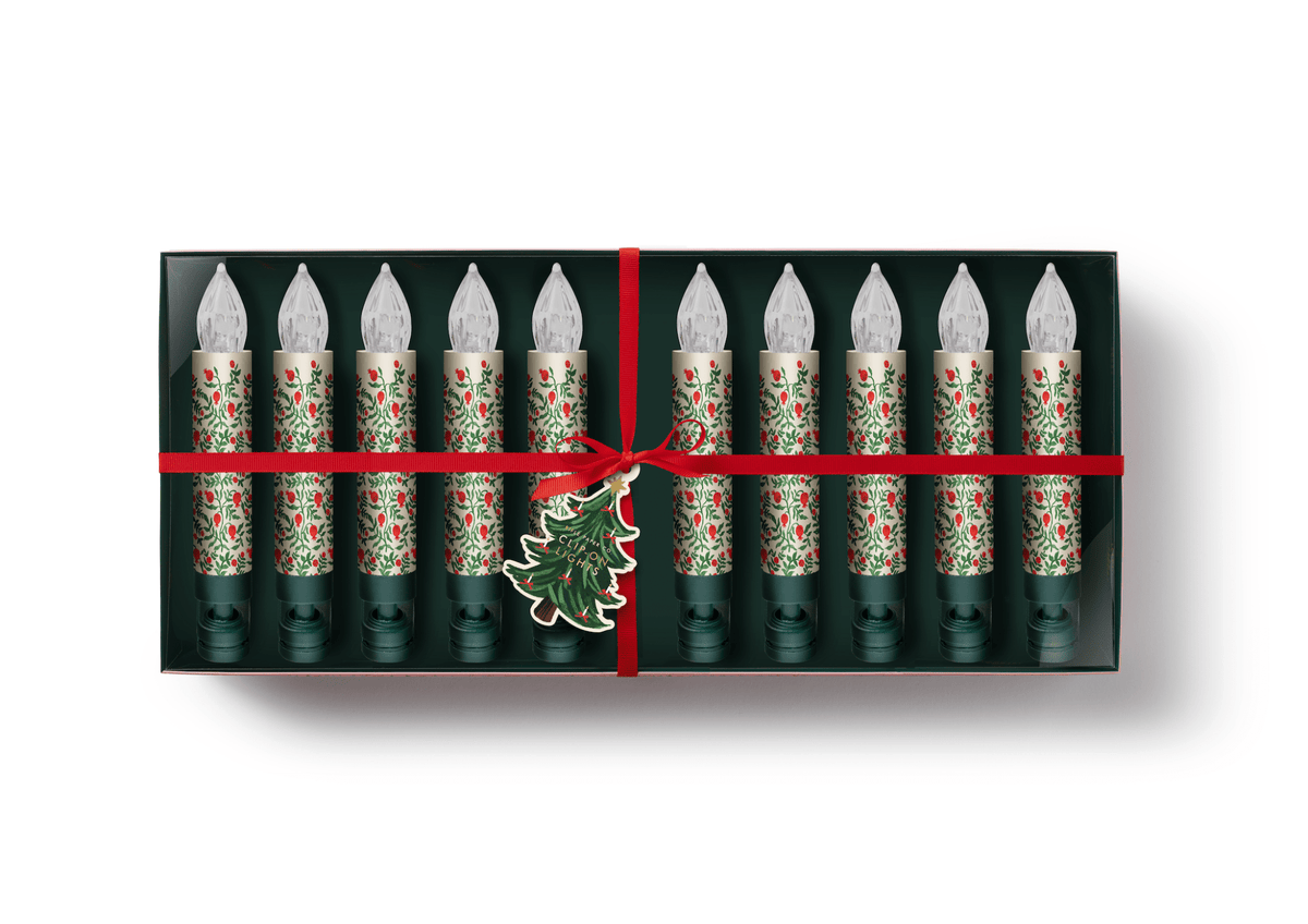 Christmastide Pomegranate Set of 12 Clip-on Candle Lights; Est. Nov 2026 Preorder - Curated Home Decor