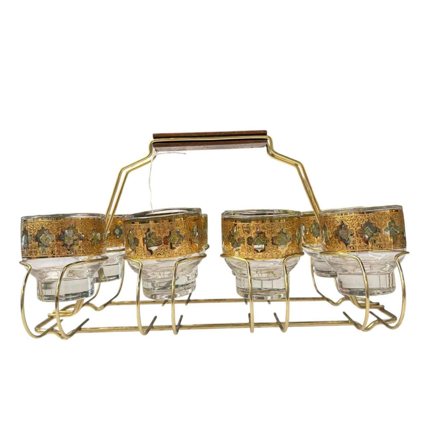 
                  
                    Mid - Century Cocktail Set with Handle – 6 Glasses + Caddy - Curated Home Decor
                  
                