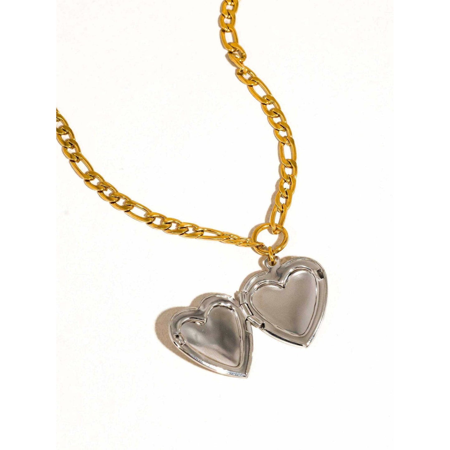 
                  
                    Heidi 18K Gold Non - Tarnish Two Tone Heart Locket Necklace - Curated Home Decor
                  
                