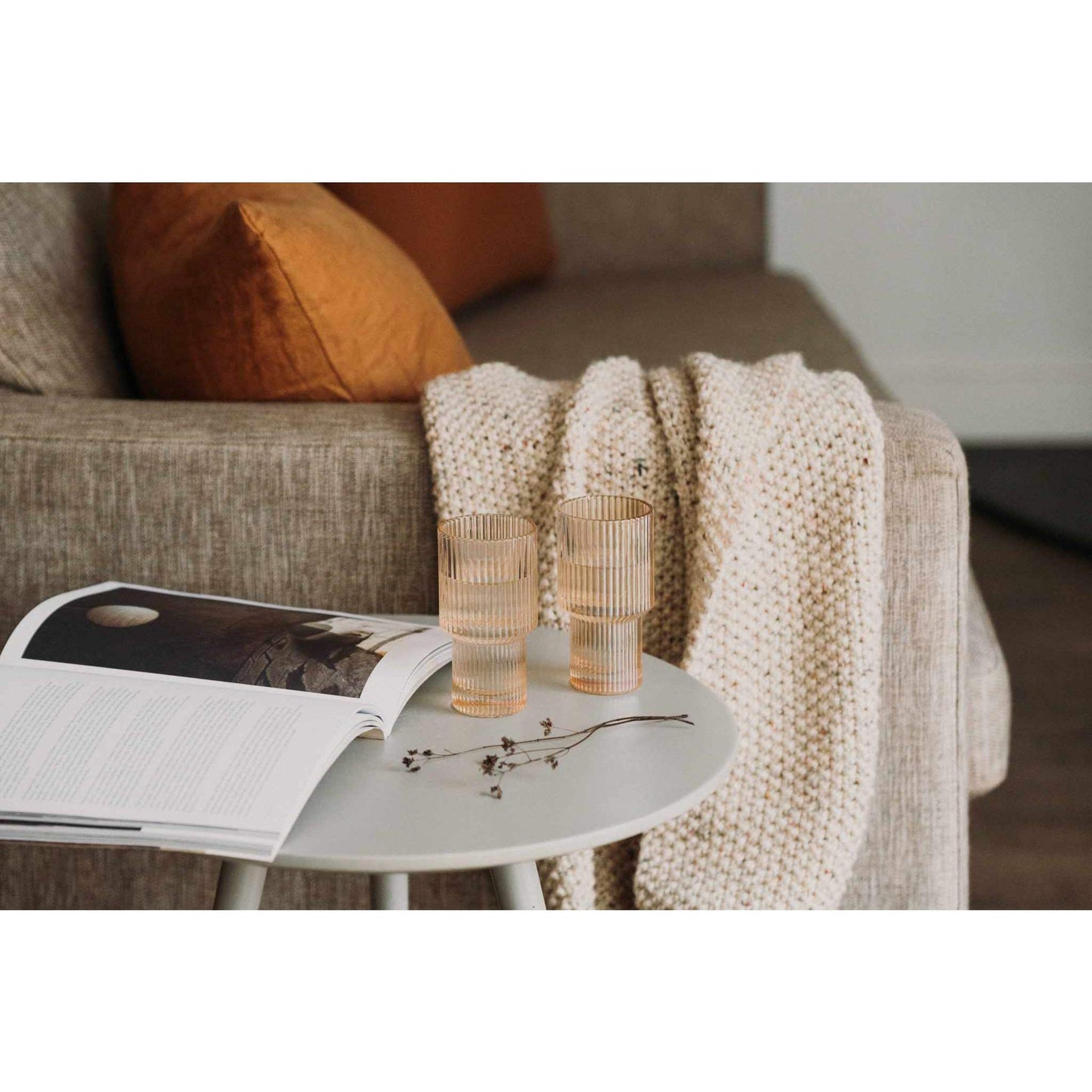 
                  
                    Set of 6 Tall fluted glasses | tumblers - Curated Home Decor
                  
                