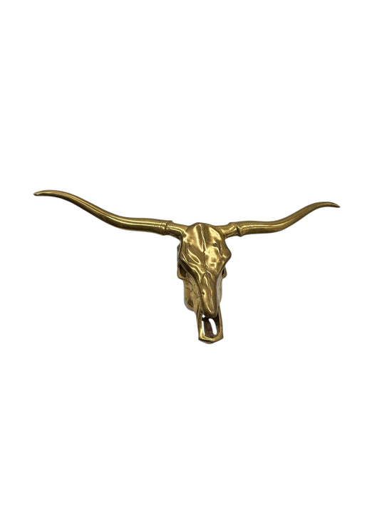 30" Brass Longhorn Wall Sculpture