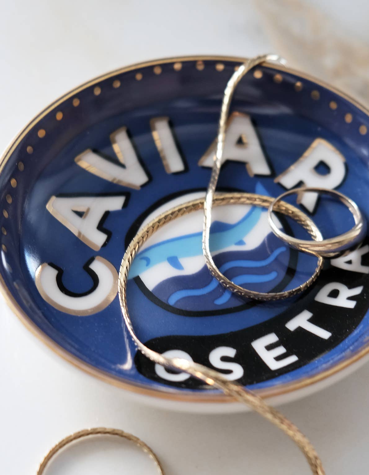 
                  
                    Caviar Porcelain Trinket Dish - Curated Home Decor
                  
                