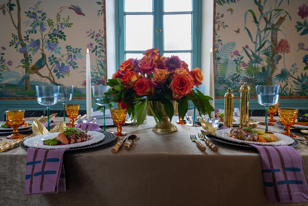 Shiny Velvet Tablecloth – Gold (70” × 144”) - Curated Home Decor