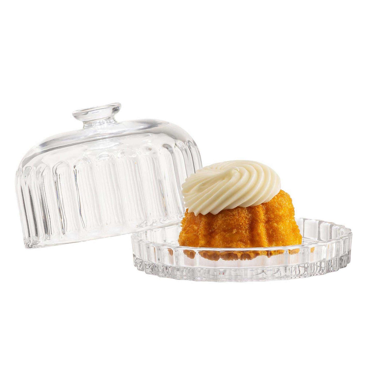 
                  
                    Glass Dessert Dish with Lid - Curated Home Decor
                  
                