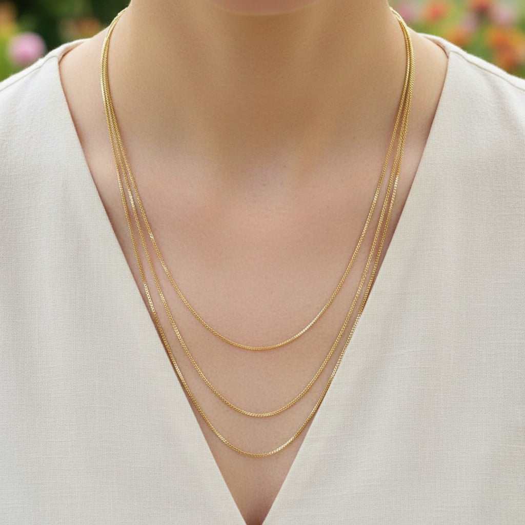 18k Gold Filled Dainty Chain Necklace - Curated Home Decor