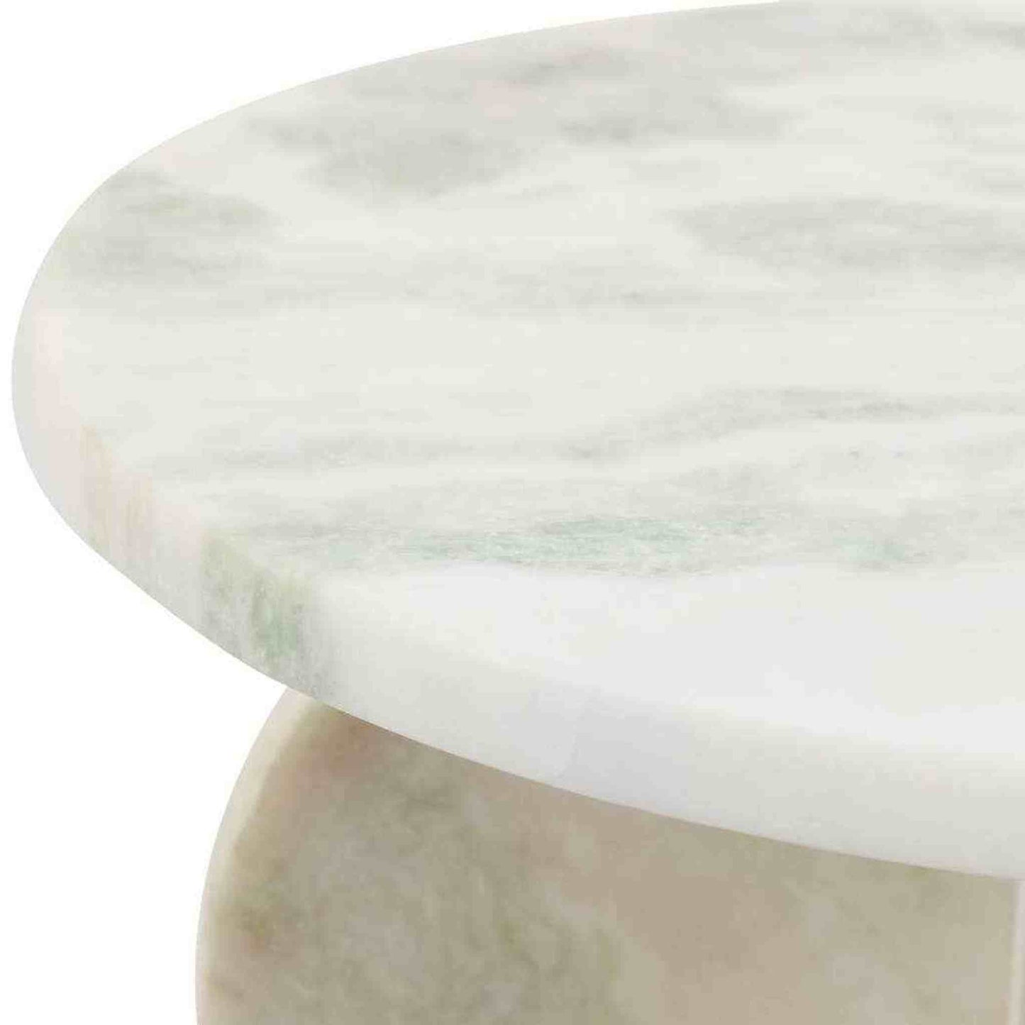 
                  
                    Light Green 20x13 in. Round Marble Accent Table for Chic Decor - Curated Home Decor
                  
                