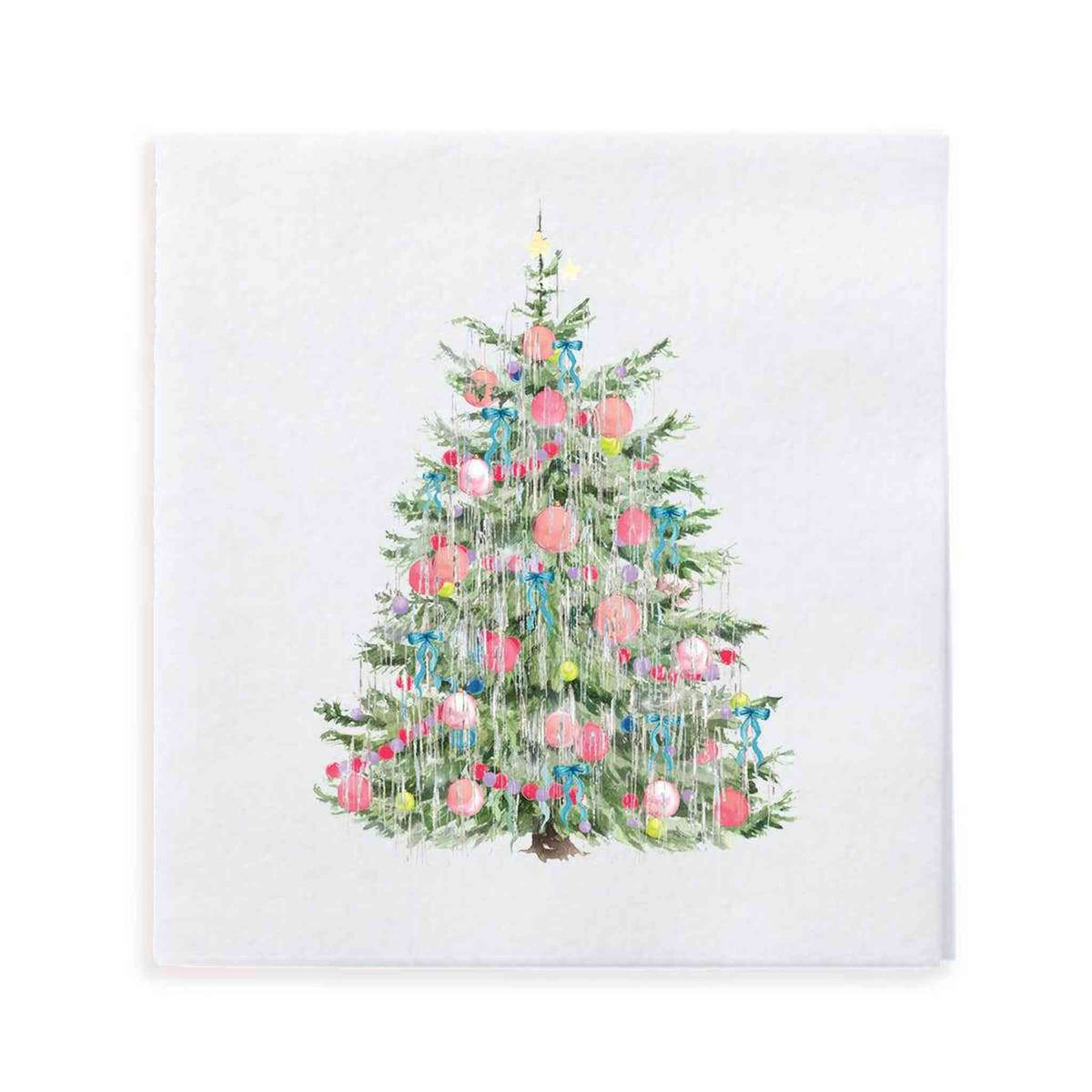 Vintage Tinsel Christmas Tree Cocktail Napkins – Cami Monet - Curated Home Decor