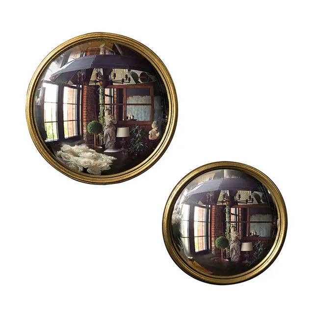 
                  
                    Gold Leaf Metal Bullseye Mirror - Curated Home Decor
                  
                