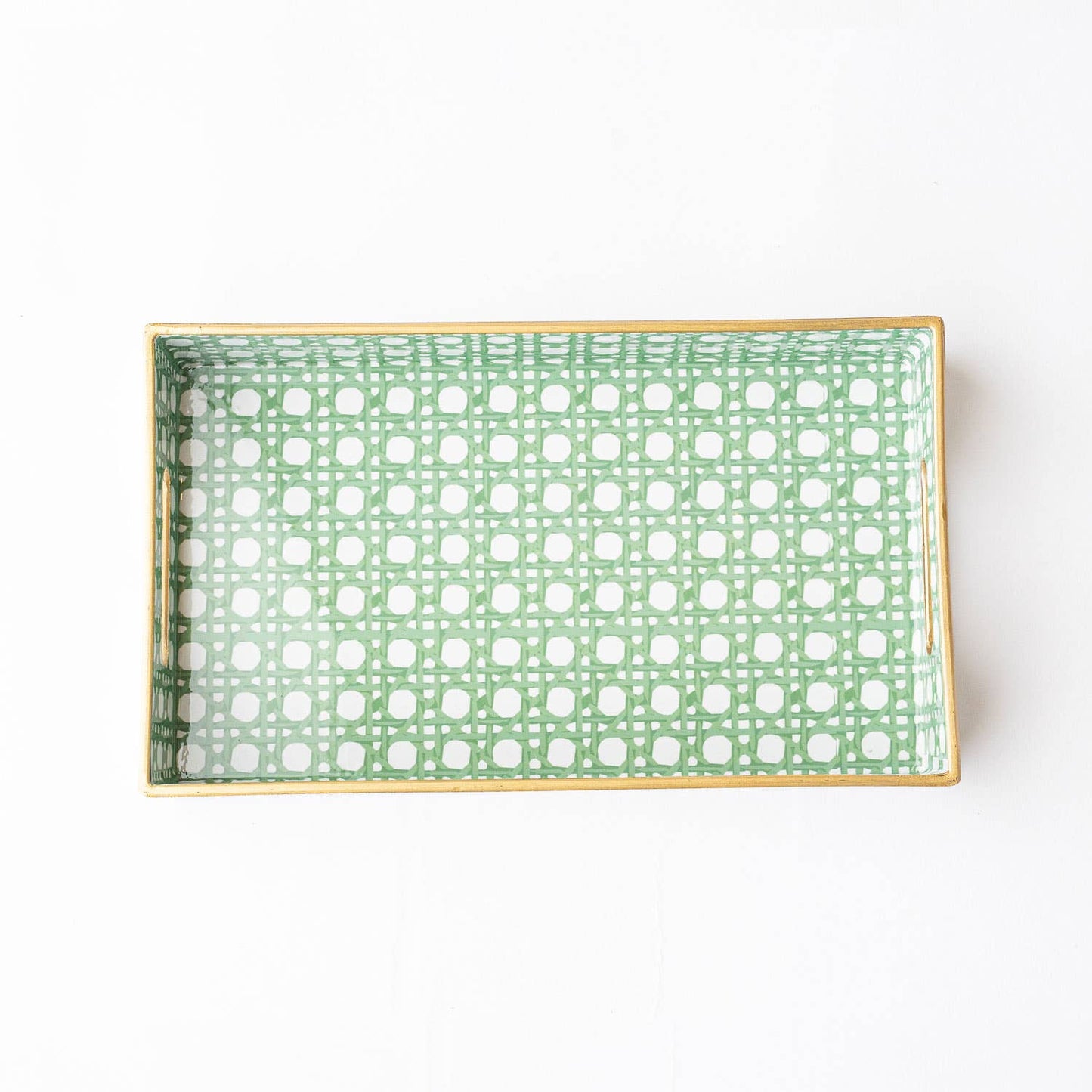 Green Cane Vanity Tray