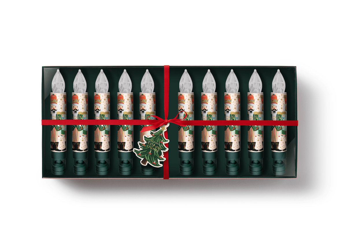 Nutcracker Brigade Set of 12 Clip-on Candle Lights - Curated Home Decor