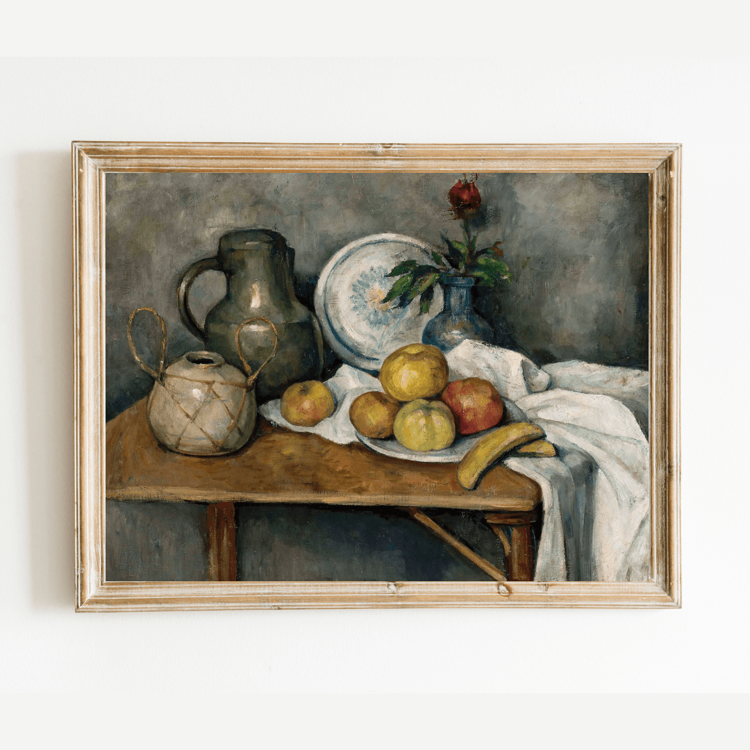
                  
                    Still Life of Fruit on Table Antique Art Print - Curated Home Decor
                  
                