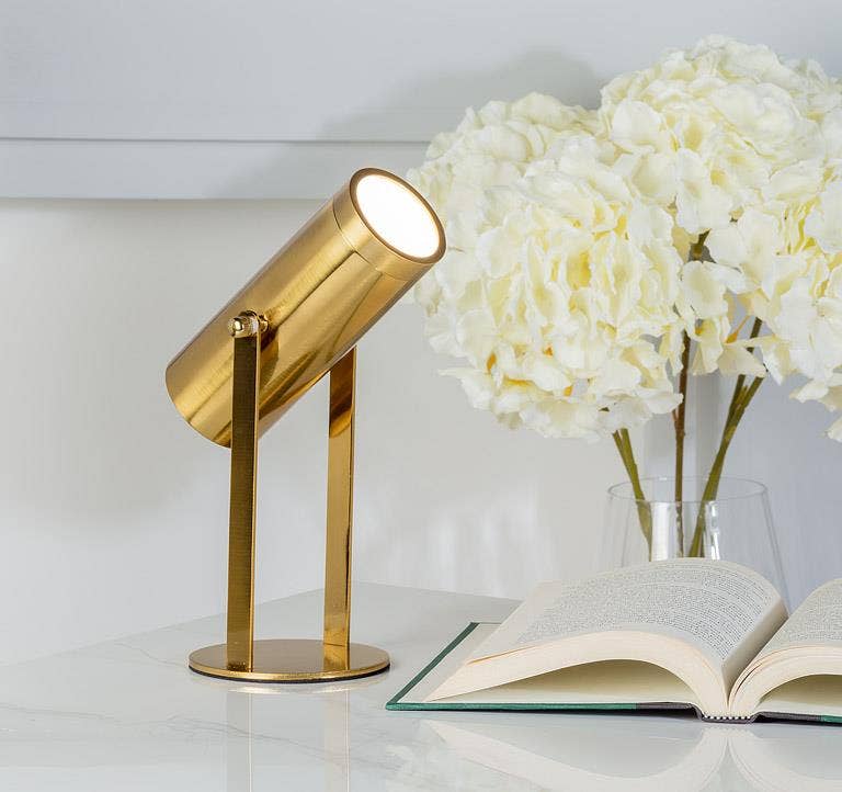 
                  
                    Gold pivot spotlight LED lamp, 10 inch, photo 6
                  
                