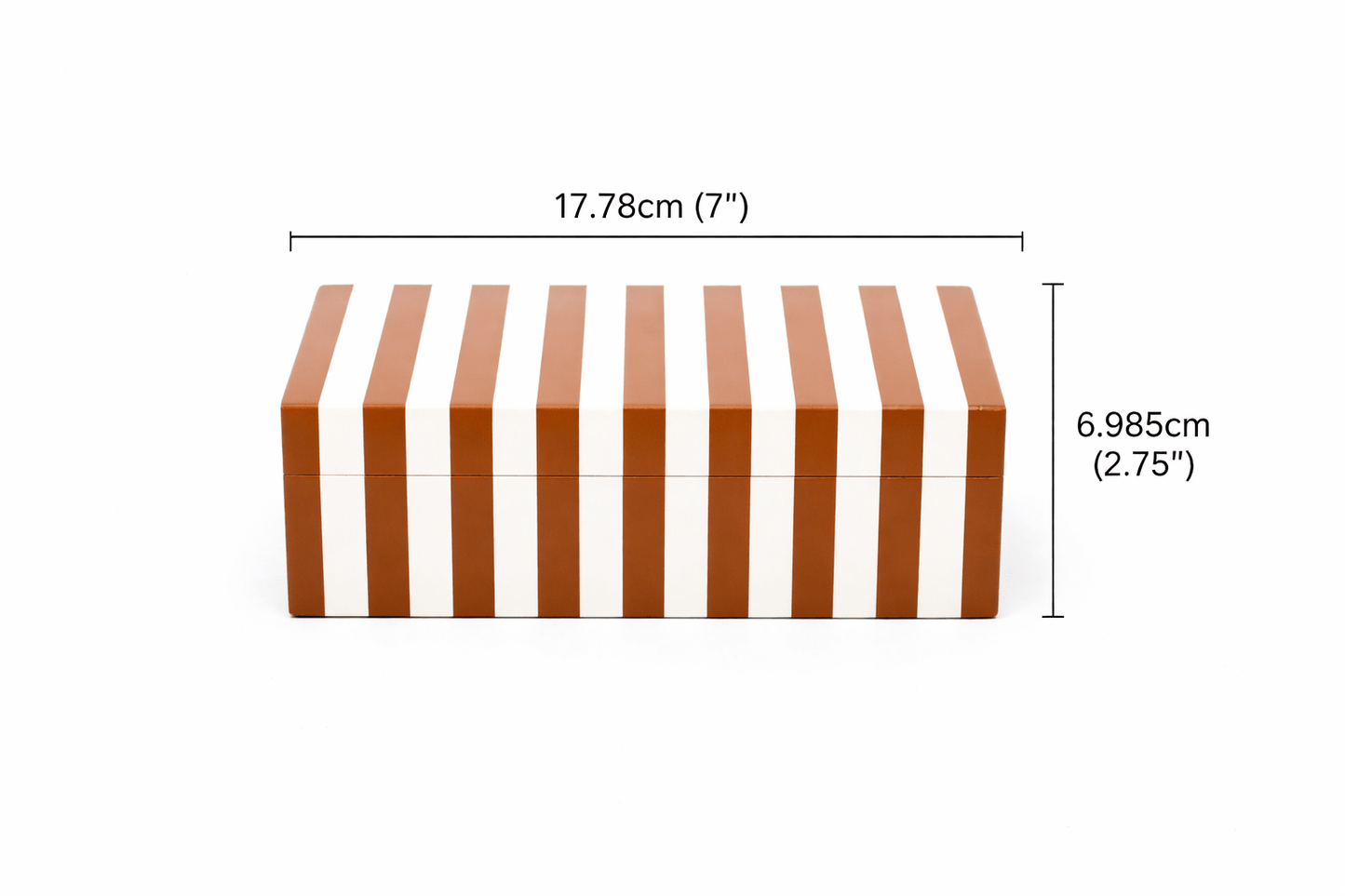 
                  
                    Brown Striped Resin Storage Box | MDF Decorative Organizer - Curated Home Decor
                  
                