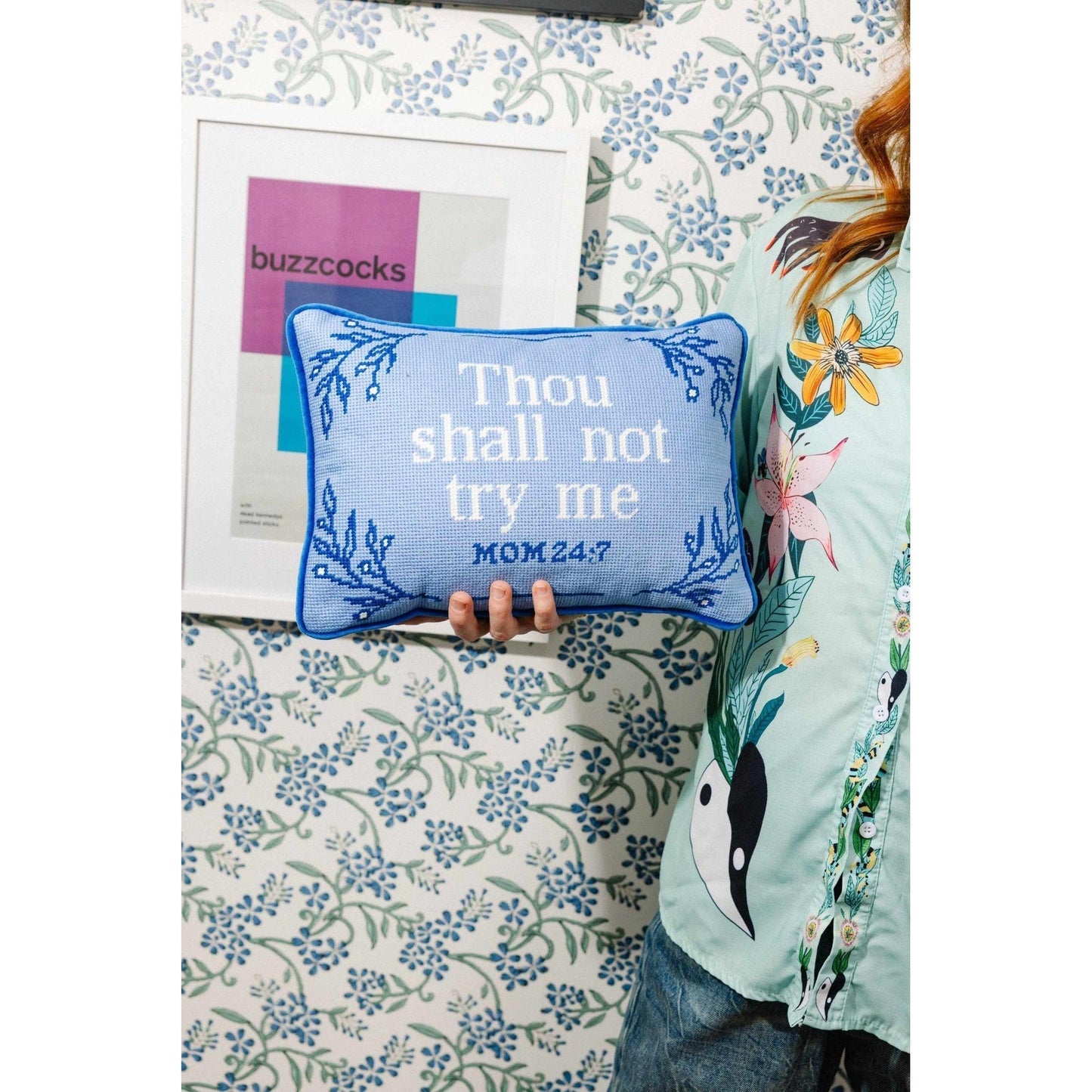 
                  
                    Try Me Needlepoint Pillow - Curated Home Decor
                  
                