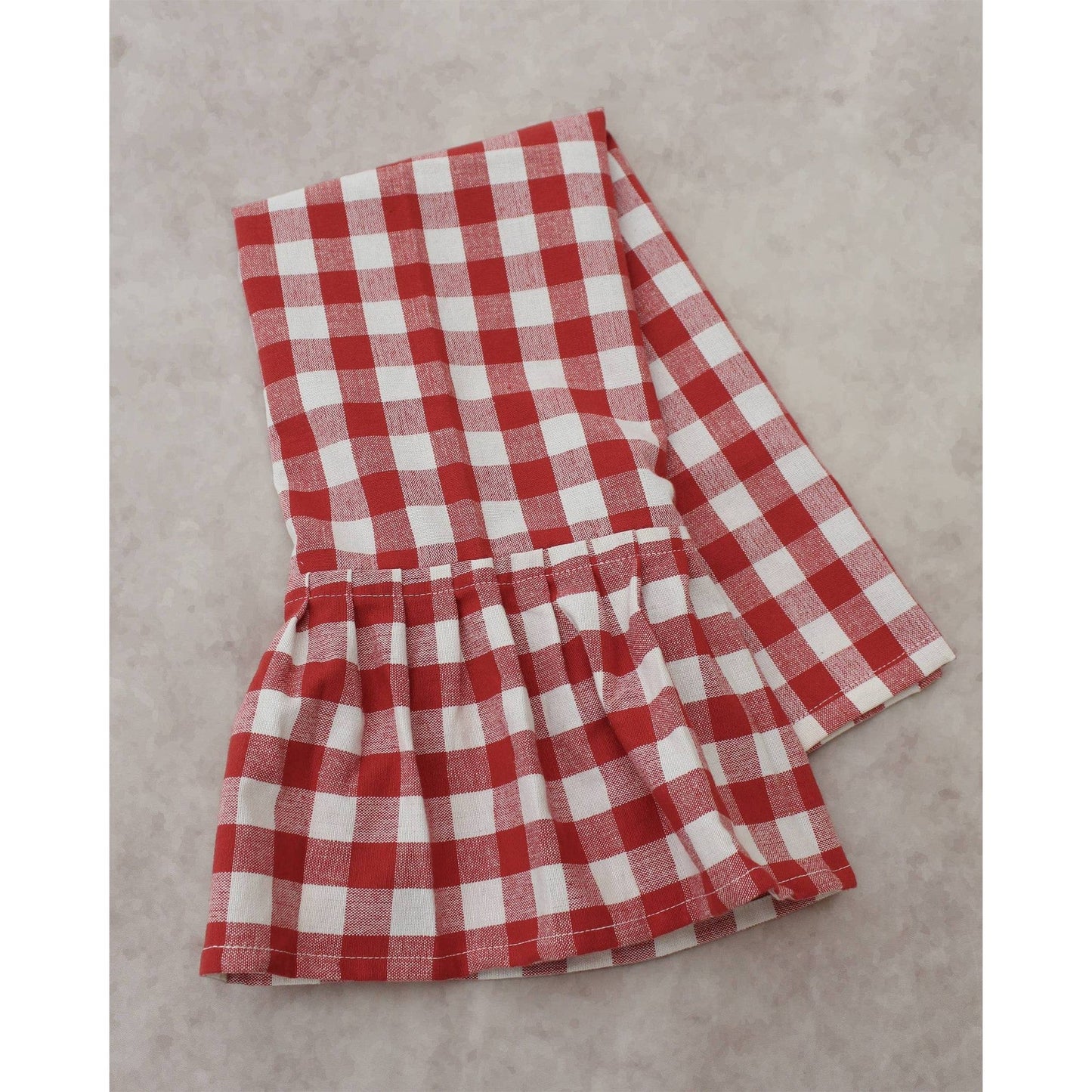 Ember Ruffled Gingham Dish Towel - Curated Home Decor