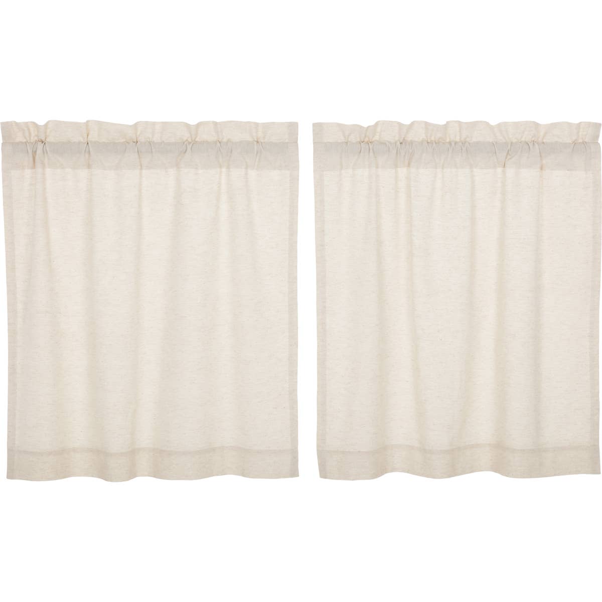 
                  
                    Simple Life Flax Natural Café Tier Curtains – Set of 2, 36"W x 36"L - Curated Home Decor
                  
                