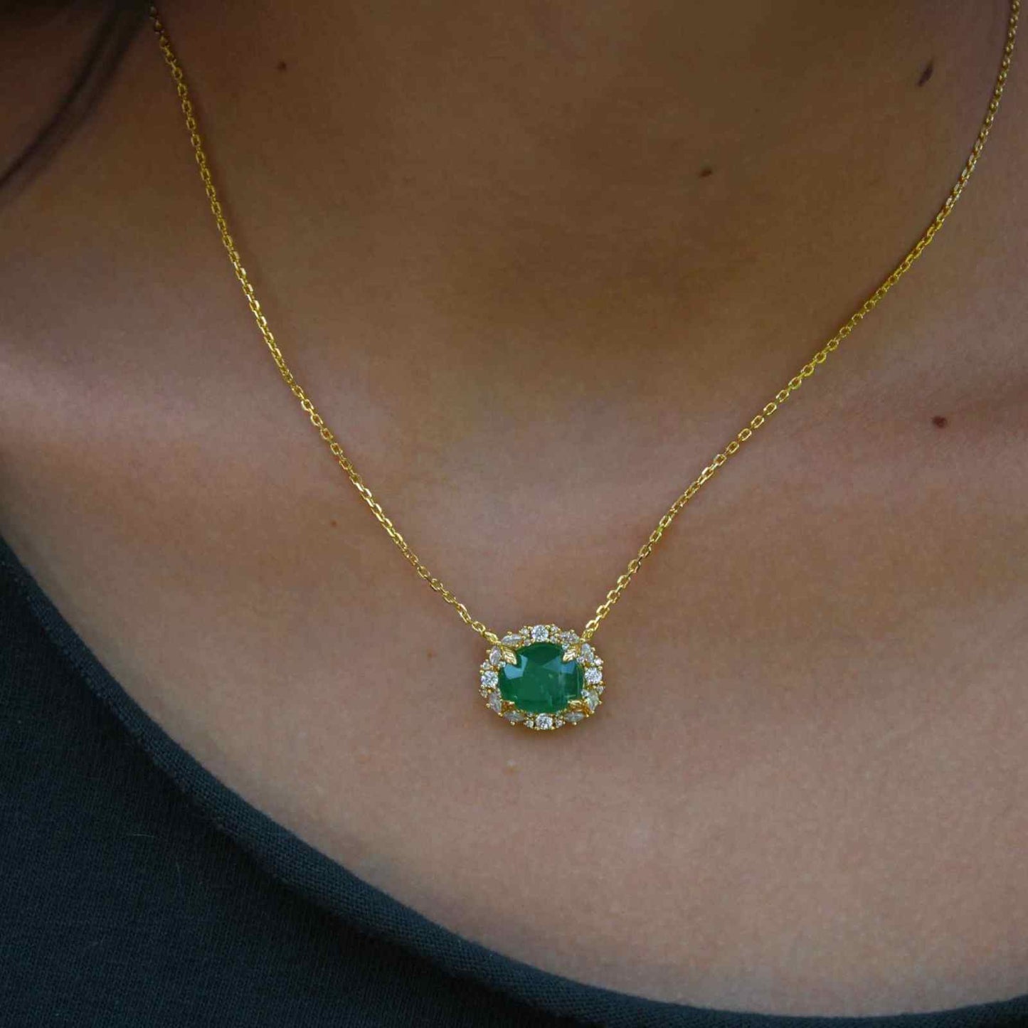 
                  
                    The Poppy Necklace: Created Emerald - Curated Home Decor
                  
                