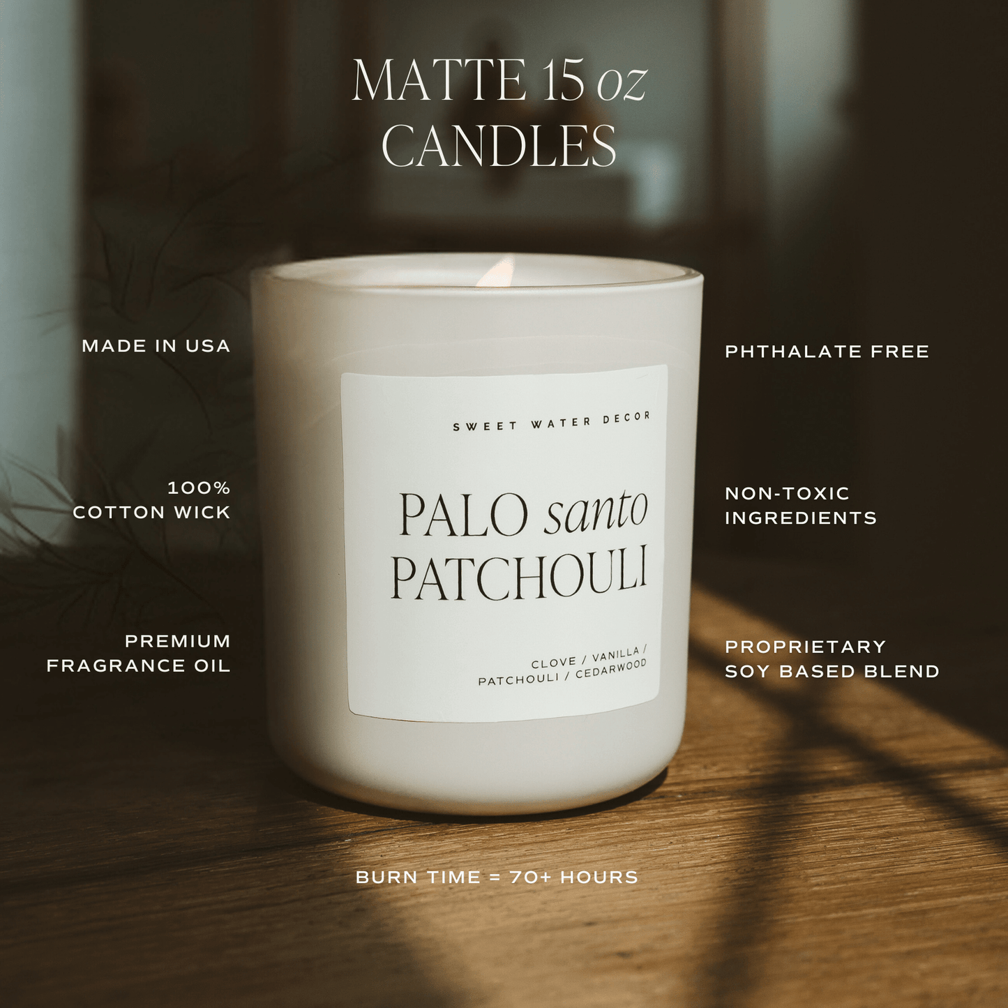 
                  
                    Apple Maple Bourbon 15 oz soy candle with wood lid, vegan soy wax, cotton wick, and fall-inspired fragrance blend
                  
                
