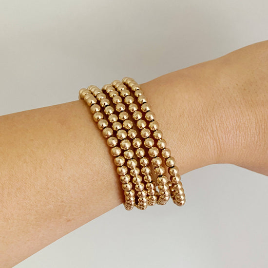 Golden Beads Bracelet Set - Curated Home Decor