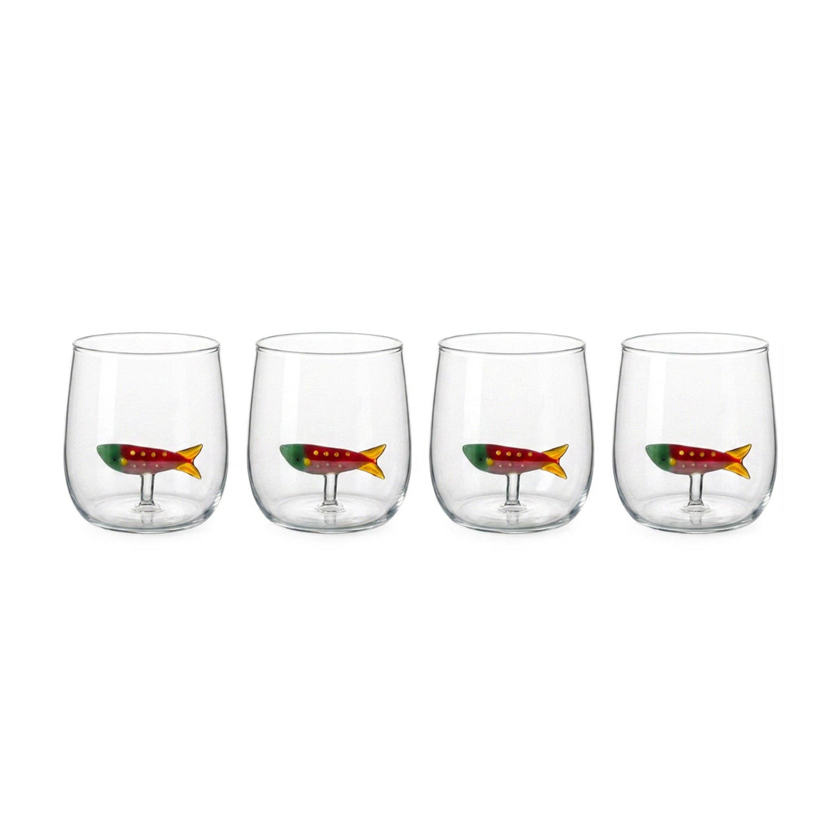 
                  
                    Fishy Water Glasses, Set of 4 - Curated Home Decor
                  
                