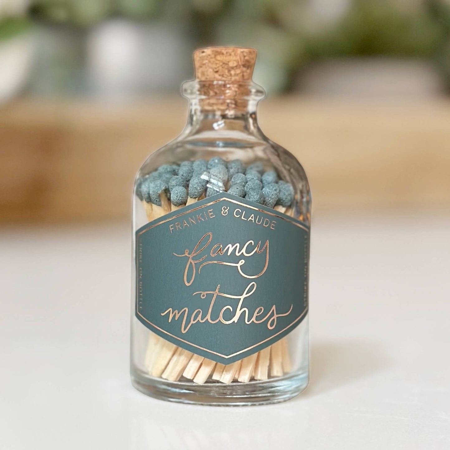 Frankie & Claude - Fancy Matches: Blue Spruce Match Jar - Curated Home Decor