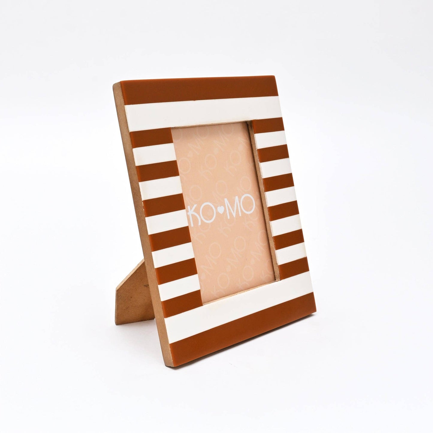 
                  
                    Brown Striped Resin Photo Frame | 4x6 Modern MDF Frame - Curated Home Decor
                  
                