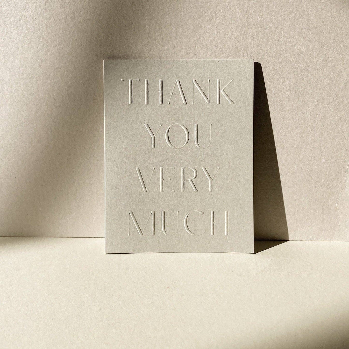 Thank You No. 10: Stone / Single Card - Curated Home Decor