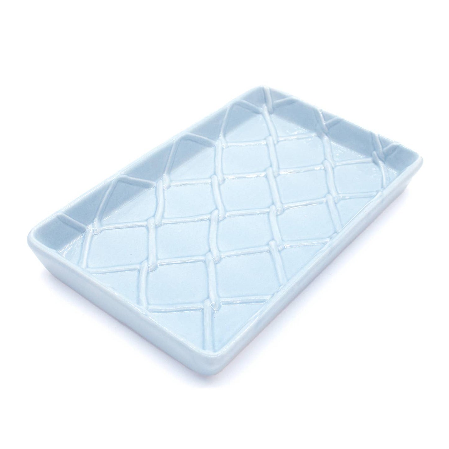 Light Blue Textured Guest Towel Tray - Curated Home Decor